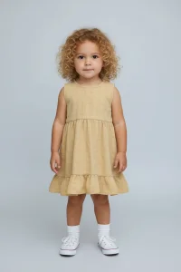 4-8 Yaş Şapkalı Çocuk Elbise Camel - 53607.2186.