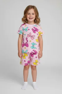 4-10 Yaş Baskılı Kız Çocuk Pijama Takımı Pembedesenli - 53609.1776.
