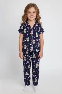 4-12 Yaş Milan Düğmeli Pijama Takımı Laci - 53580.1776.