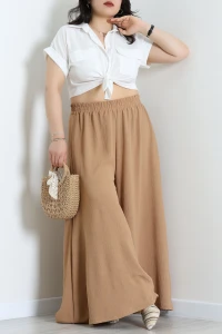 Ayrobin Kumaş Büyük Beden Pantolon Camel - 53620.1990.