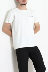 İnterlok Erkek Cepli Tişört Krem - 71218.275.