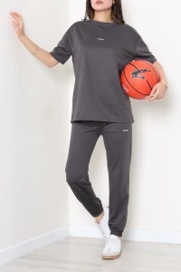 Oversize Baskılı İki İplik Wortex Takım Boyalıantrasit - 80319.1878.