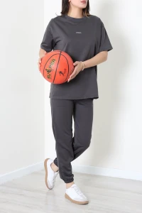 Oversize Baskılı İki İplik Wortex Takım Boyalıantrasit - 80319.1878.