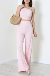 Bubble Büzgülü İkili Takım Pembe - 32242.1857.
