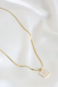 Taş Mineli Kalp Kolye Gold - 33087.2063.