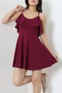 İp Askılı Crep Elbise Açıkmor - 581815.1592.