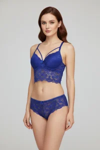 İpli Sütyen Bralet Takım Saks - 206.1783.