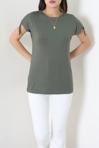 Bağcık Detaylı Bluz Haki - 20921.599.