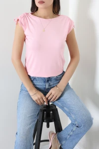 Bağcık Detaylı Bluz Pembe - 20921.599.