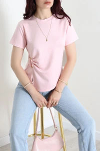 Tokalı Modal Bluz Pembe - 55264.2023.