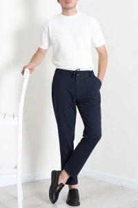 Dokuma Beli Lastikli Erkek Jogger Pantolon  Lacivert - 42515.2091.