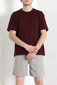 Modal Battal Erkek Tişört Bordo - 55279.1878.