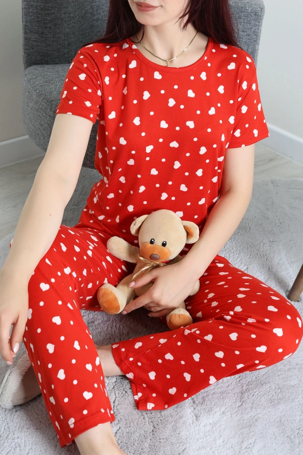 Milan Alt Üst Aynı Pijama Takımı Kırmızıbeyaz - 53617.1857.