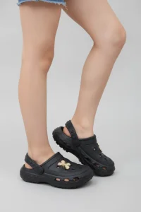 Aksesuarlı Çocuk Sandalet Siyah - 32335.264.