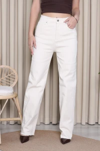 Yüksek Bel Kot Pantolon Bej - 75075.2049.