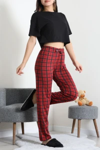 Milan Pijama Altı Kırmızıkare - 53588.1929.