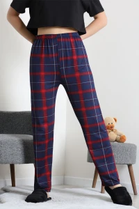 Milan Likralı Pijama Altı Lacivertkırmızı - 53712.1929.