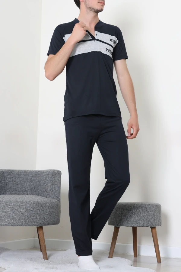 Süprem Erkek Pijama Takımı Lacigri - 42792.1838.
