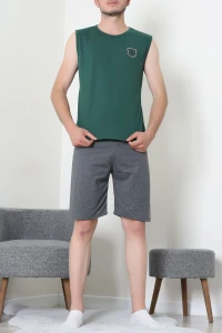 Süprem Şortlu Erkek Pijama Takımı Yeşilfüme - 42983.1048.
