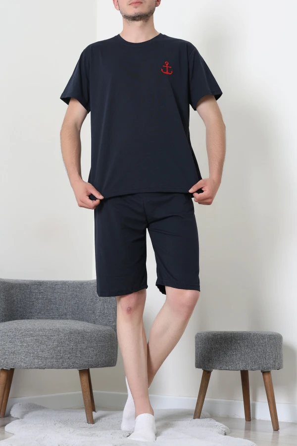 Süprem Şortlu Erkek Pijama Takımı Lacivert - 74043.1048.