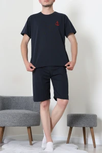 Süprem Şortlu Erkek Pijama Takımı Lacivert - 74043.1048.