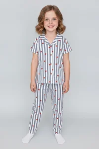 5-14 Yaş Kız Çocuk Pijama Takımı Füme - 53716.1951.