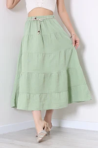 Hasır Kemerli Etek Mint - 5257.1247.