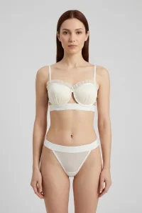 İstiridye Model Dolgulu Sütyen Takım Ekru - 52365.2158.