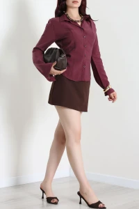 Modal Fit Gömlek Mürdüm - 44161.1402.