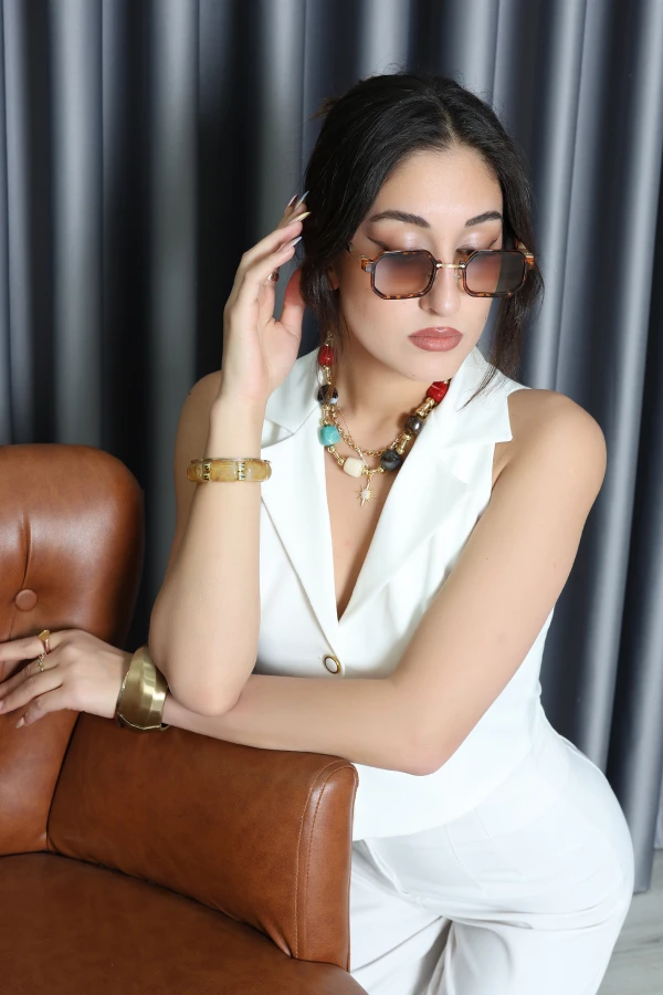 Tasarım Çerçeve Güneş Gözlüğü Kahve - 814.1724.