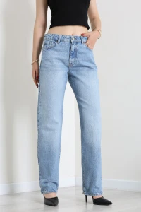 Straight Kot Pantolon Açıkmavi - 32354.2214.