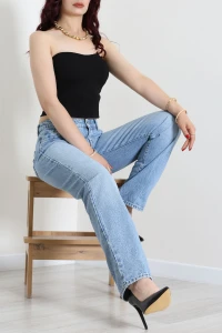 Straight Kot Pantolon Açıkmavi - 32354.2214.
