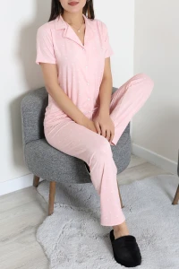 Milan Düğmeli Pijama Takımı Pembekalp - 53608.2123.