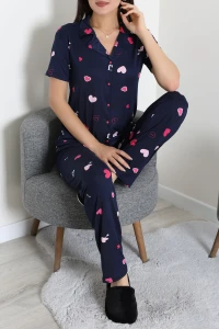 Milan Düğmeli Pijama Takımı Lacikalp - 53608.2123.