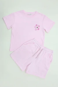 10-13 Yaş Baskılı Kız Çocuk Takım Pembe - 7264745.1576.