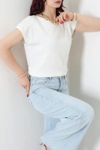 Soft Akrilik Triko Bluz Beyaz - 75169.2209.