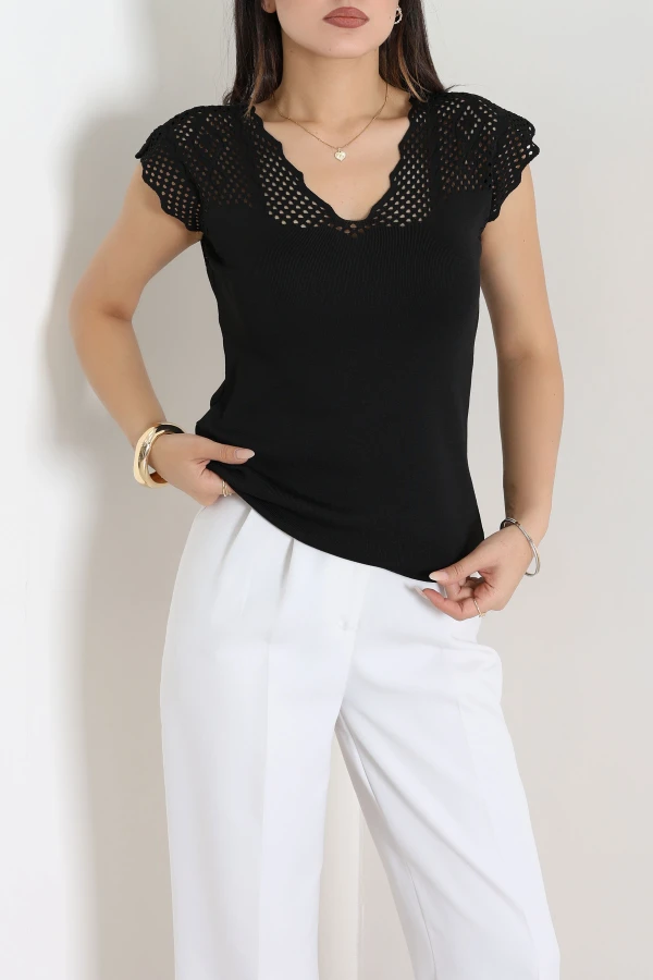 Polyemid Triko Bluz Siyah - 75170.2209.