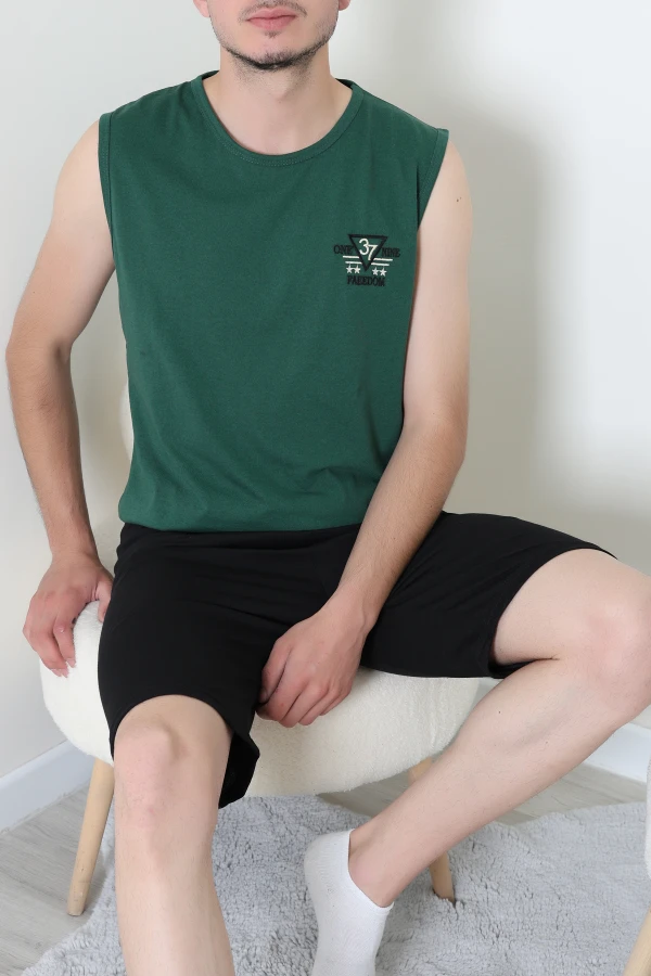 Süprem Erkek Şortlu Pijama Takım Zümrüt - 75183.1048.
