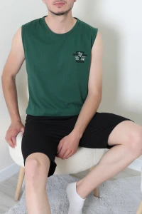 Süprem Erkek Şortlu Pijama Takım Zümrüt - 75183.1048.