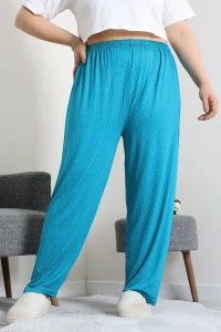 Büyük Beden Viskon Pijama Altı Petrol - 53711.1928.