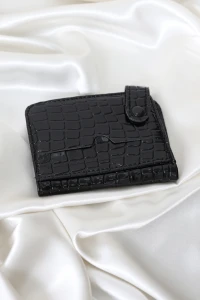Kroko Desen Çıtçttlı Cüzdan Siyah - 33216.915.