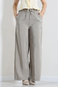 Modal Kumaş Bol Paça Pantolon Taş - 53650.1837.