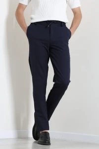 Dokuma Likralı Jogger Spor Pantolon Lacivert - 70911.1937.