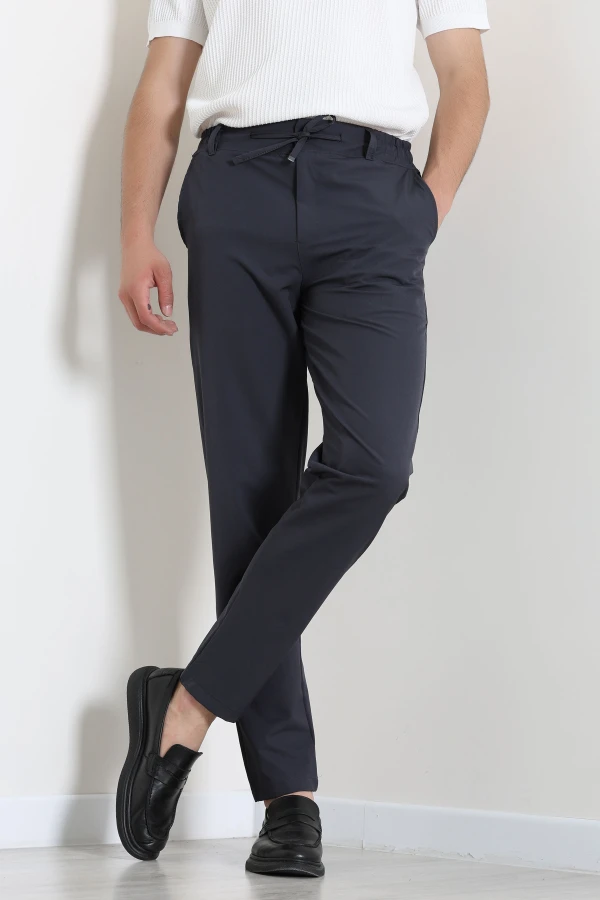 Dokuma Likralı Jogger Spor Pantolon Antrasit - 70911.1937.