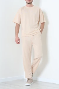 İki İplik Relaxed Baggy Erkek Takım Bej - 80273.1567.