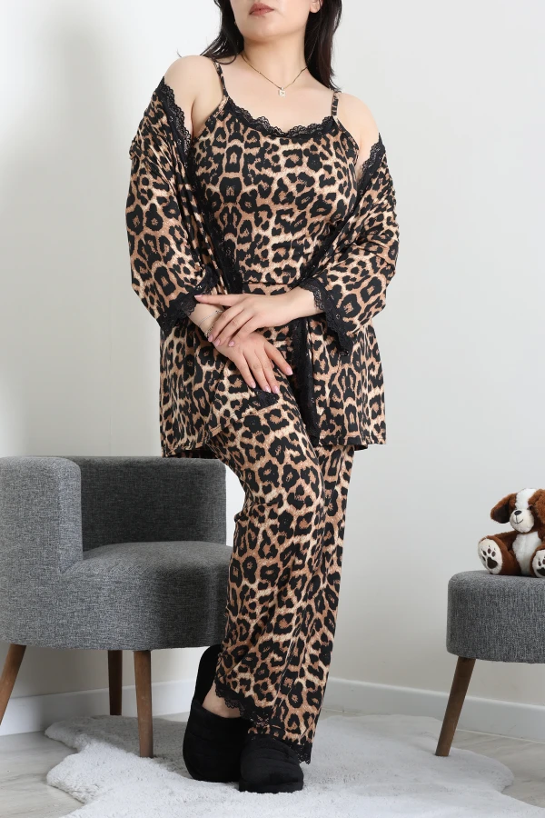 Milan Battal Üçlü Set Takım Leopar - 214.1287.