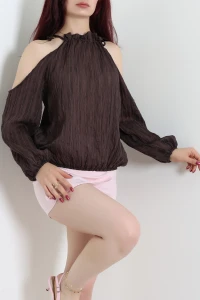 Transparan Bluz Kahve - 75217.424.