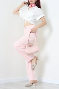 Baggy Lyocell Kumaş Pantolon Pembe - 32345.1968.