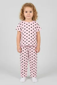 4-8 Yaş Kız Çocuk Pijama Takımı Pembepuanlı - 53798.1780.