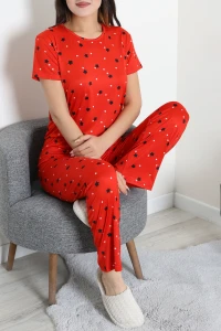 Milan Alt Üst Aynı Pijama Takımı Kırmızısiyah - 53617.1857.